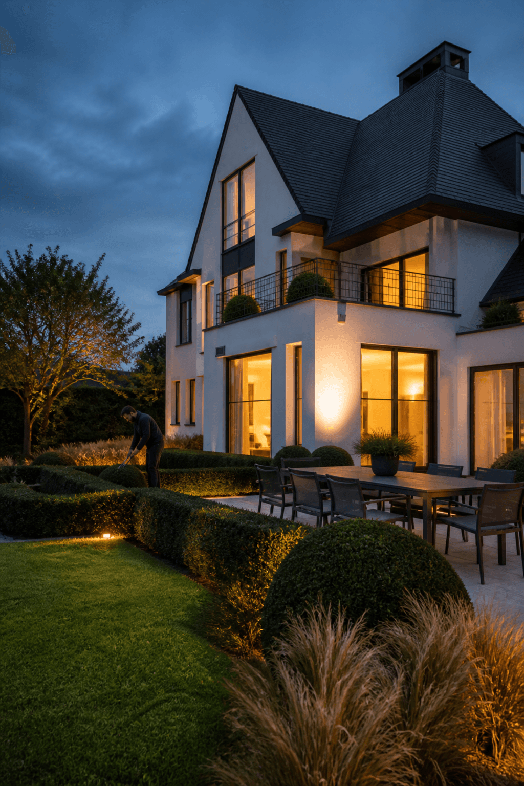 Verzorgde tuin en terras bij een premium woning