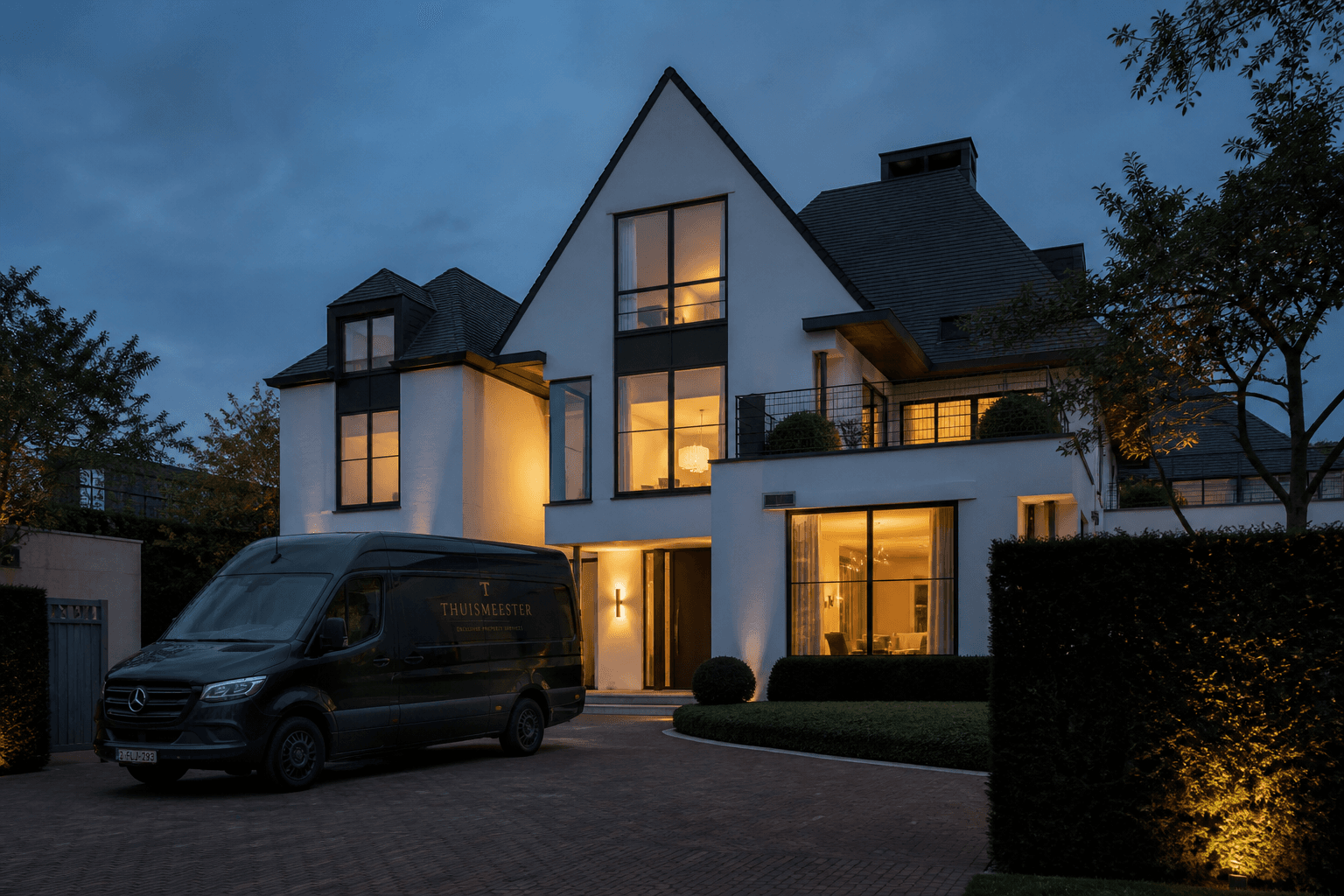 Premium woning in Knokke-Heist met de Thuismeester servicewagen voor de deur